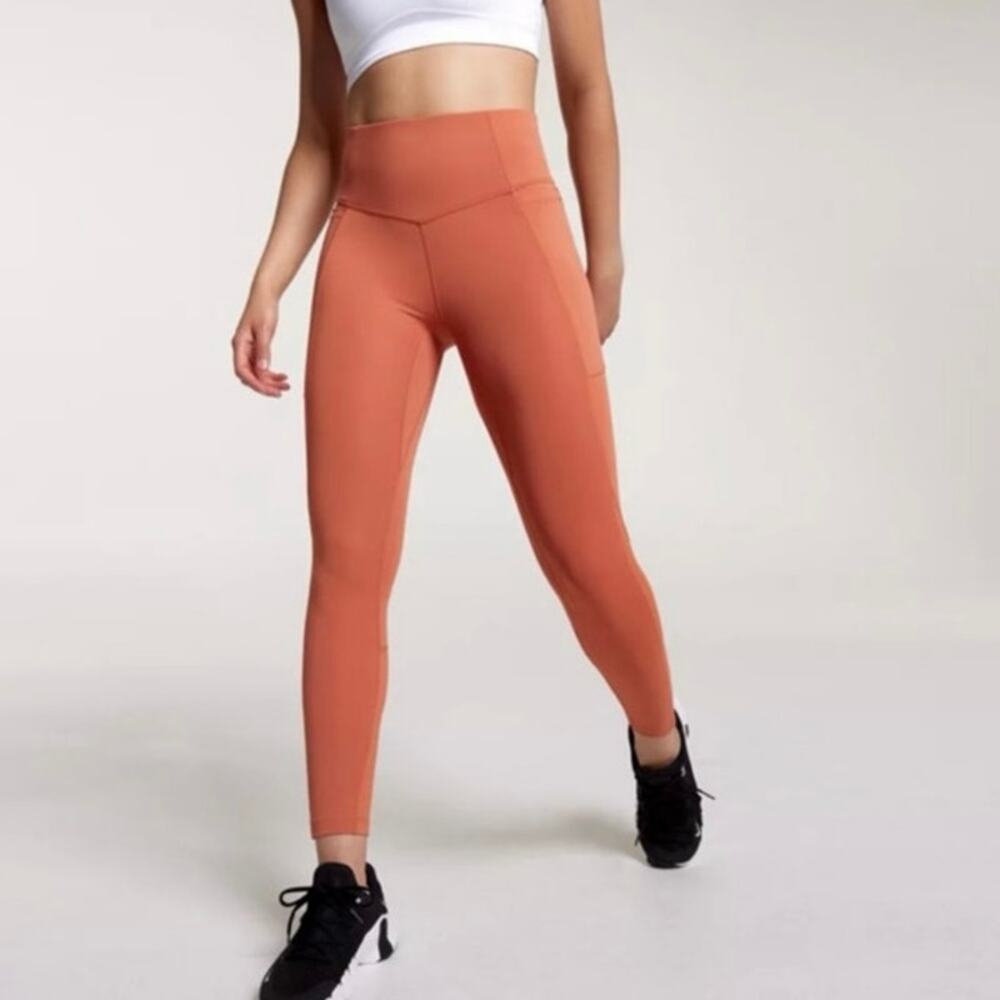 CALIA Women's Energize Mesh 7/8 High Rise Leggings in Apricot Aura Size XS